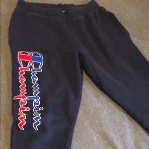 dark blue reverse weave champion joggers